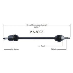 Import Direct KA-8023 CV Axle Shaft Over-all Compressed Length 34 7/8" 24 Spline